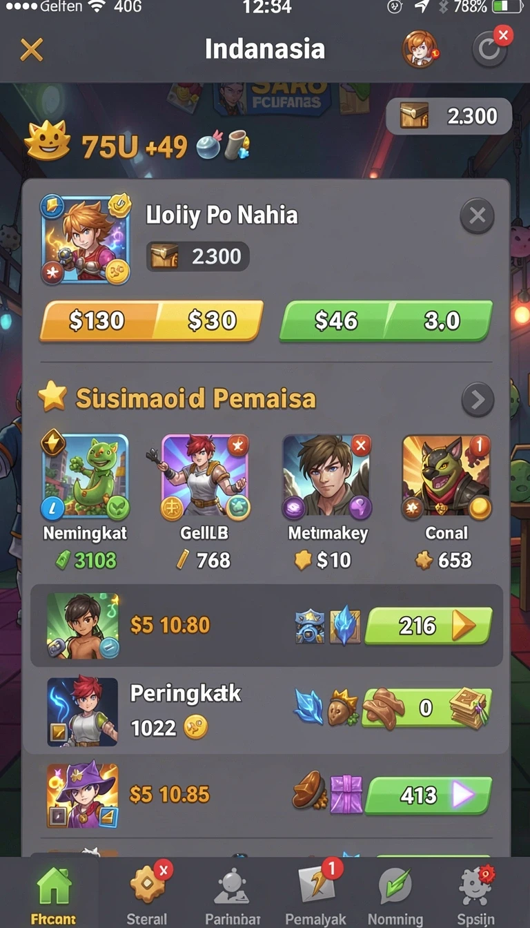 Cuplikan layar menu unduhan 380slot untuk perangkat Android